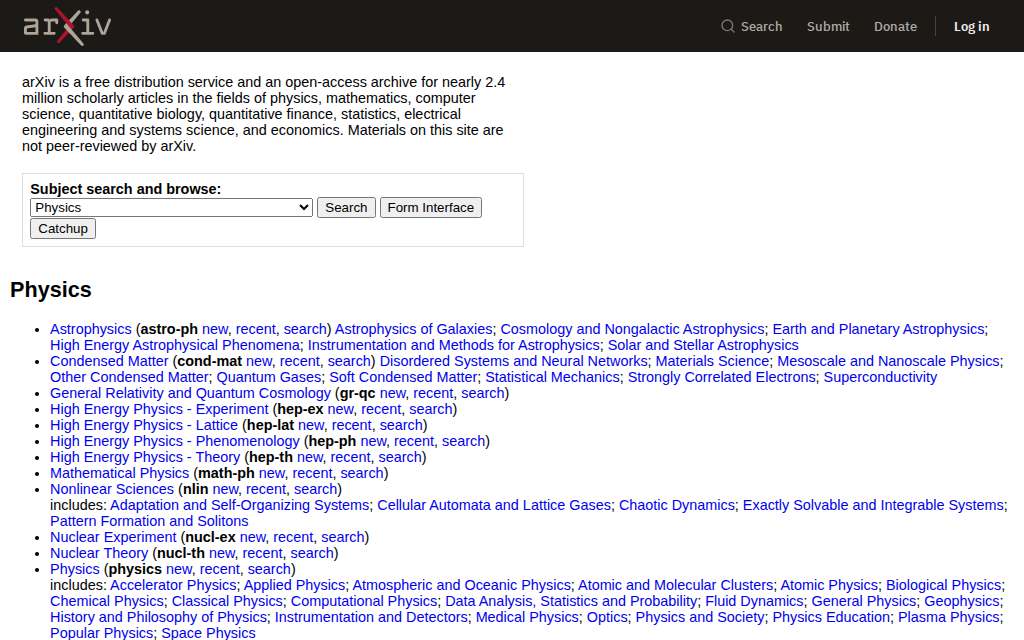 Live homepage screenshot of Arxiv.org captured by SEOVally