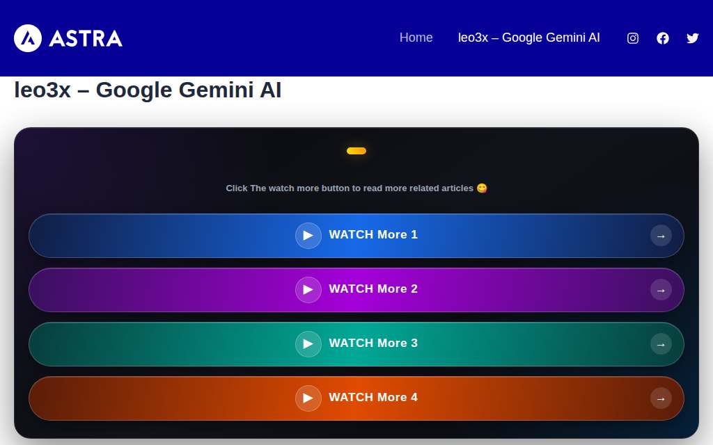 Live homepage screenshot of Leo3x.com captured by SEOVally