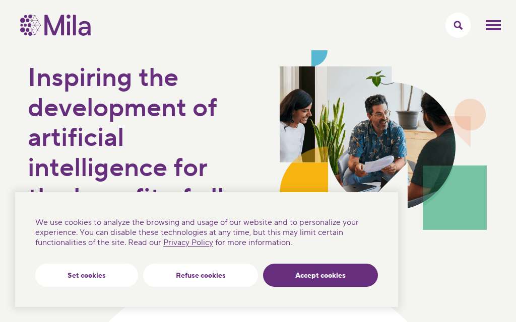 Live homepage screenshot of Mila.ai captured by SEOVally