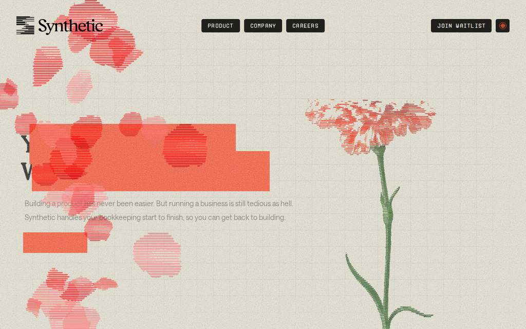 Live homepage screenshot of Synthetic.ai captured by SEOVally